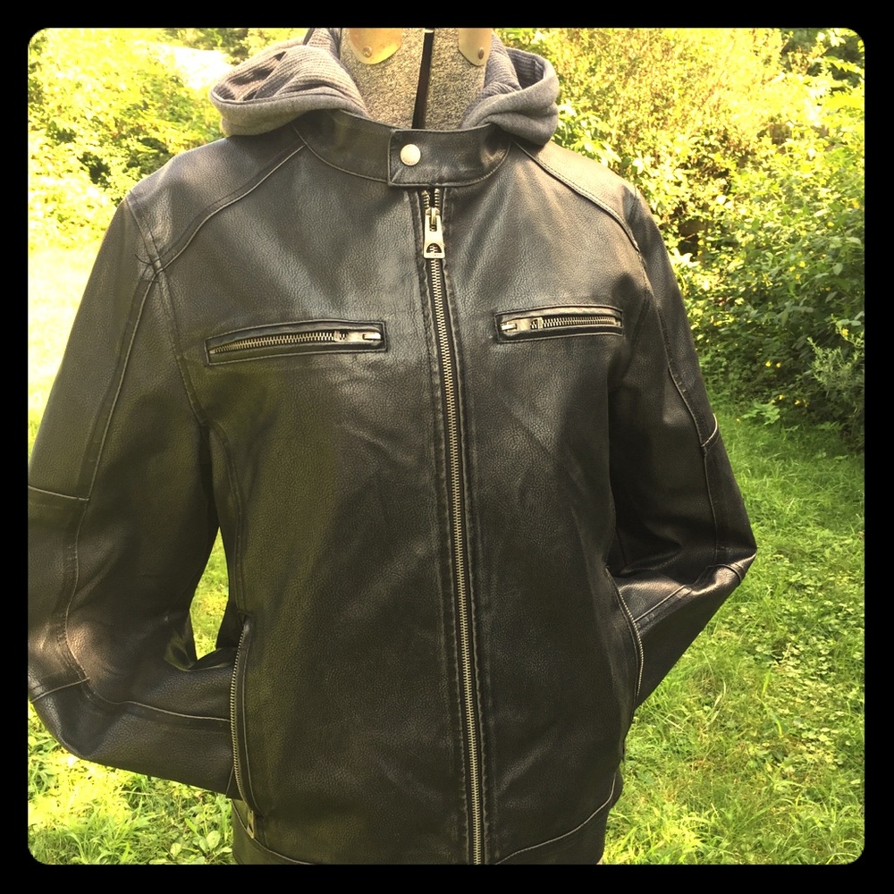 GUESS med HEAVY MENS LINED COAT zip out lining
